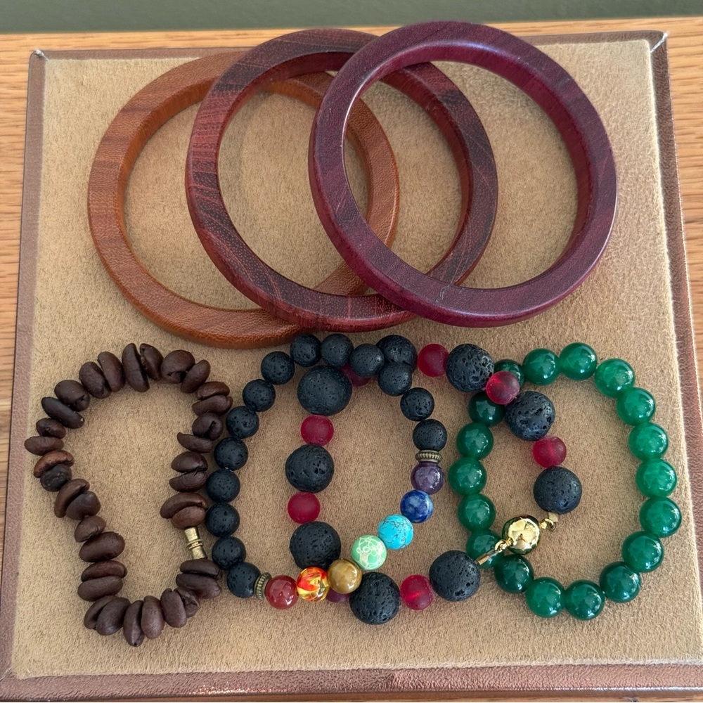 Colorful Beaded and Wooden Bracelets